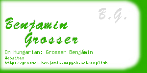 benjamin grosser business card