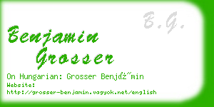 benjamin grosser business card